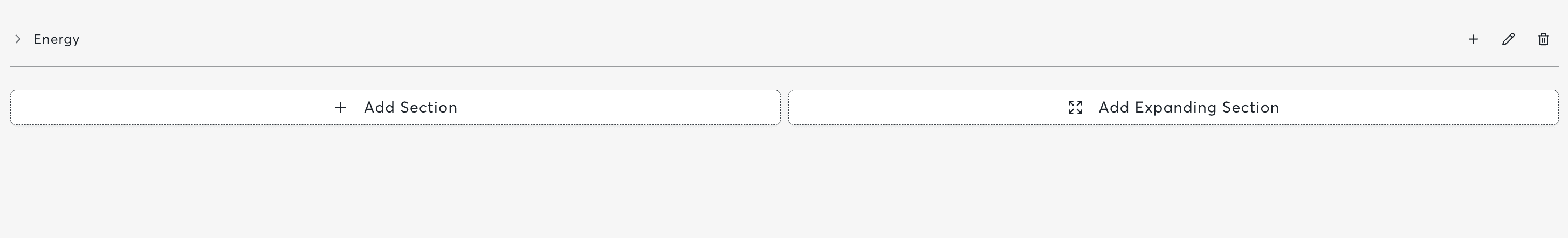 Dashboard Sections