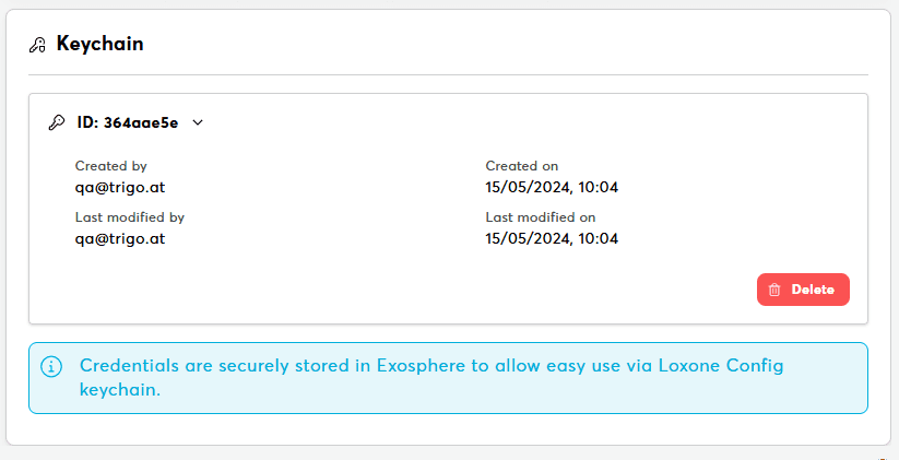 Delete Credential