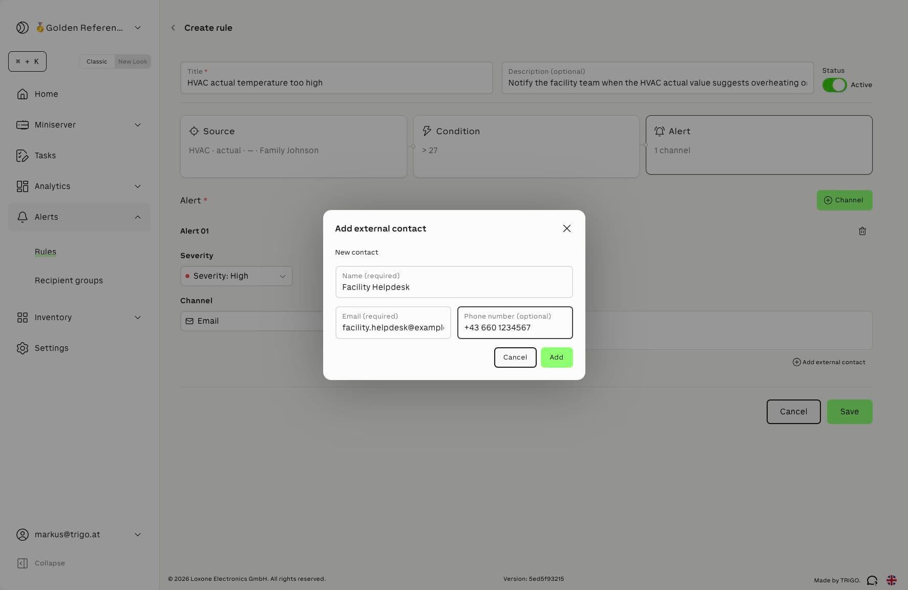 Add external contact