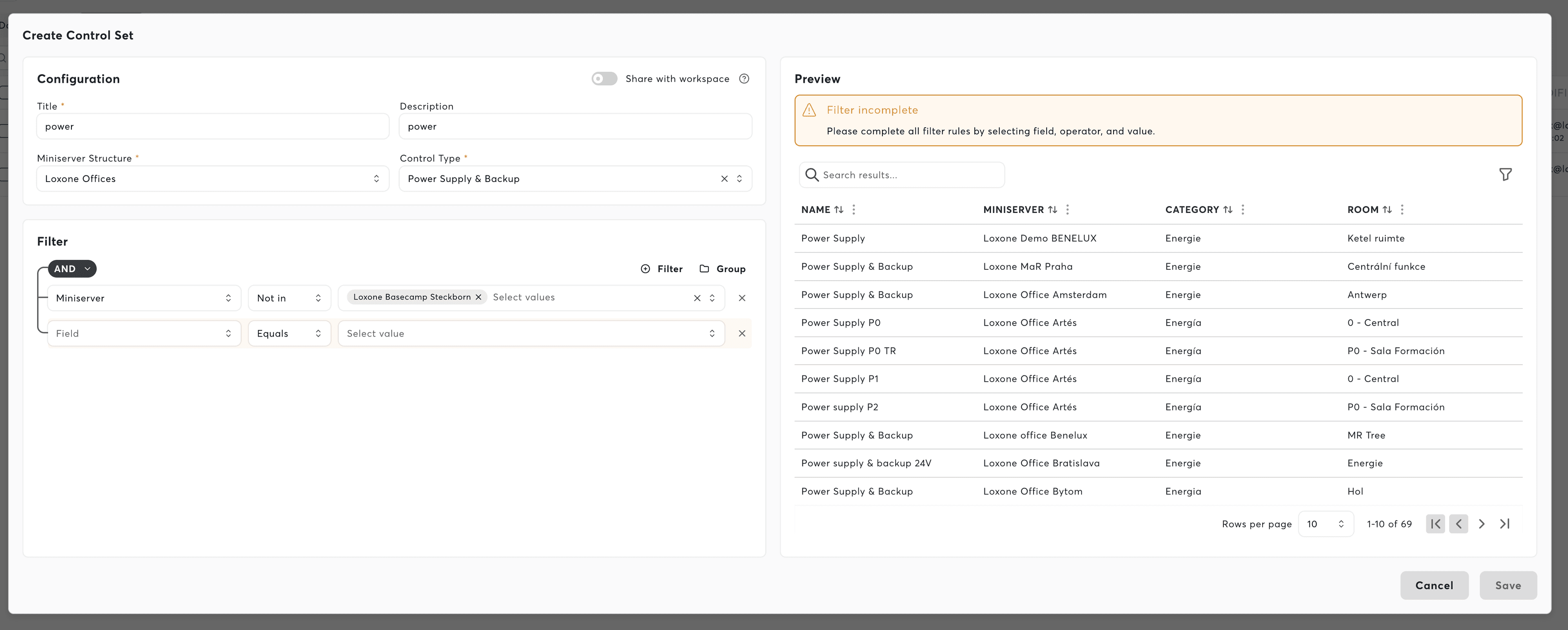 Control Sets Overview