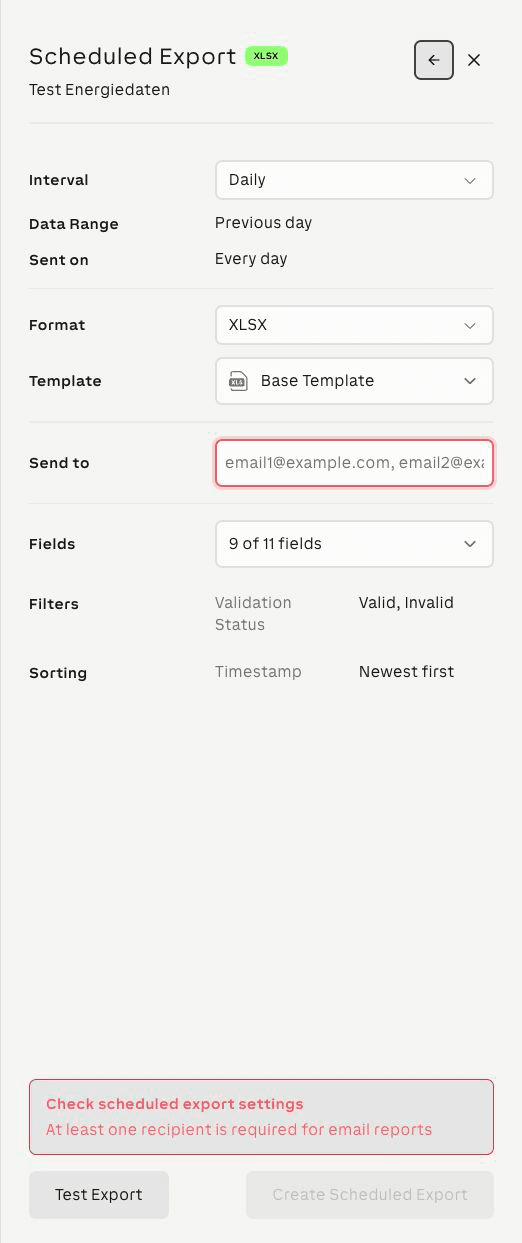 Scheduled database export